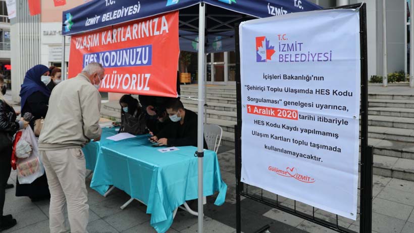 İzmit Belediyesinden; Büyükşehir Ulaşım Kartı HES Kodu tanımlamasında halka önemli yardım