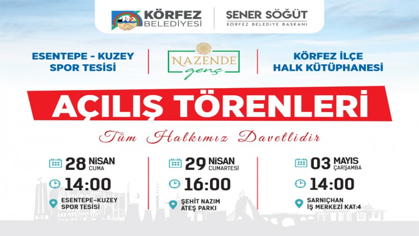 Körfez Belediyesi peş peşe açılışlara hazırlanıyor