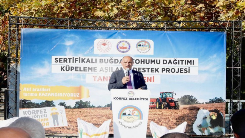 Körfezli çiftçilere 37 ton tohum dağıtıldı