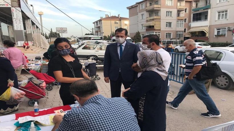 Merdan’dan Yenikent Mahallesindeki standa ziyaret