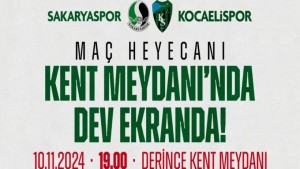 Kocaelispor Maçı Derince’de Dev Ekranda Yayınlanacak