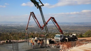 Teleferik projesinde temel betonu atıldı